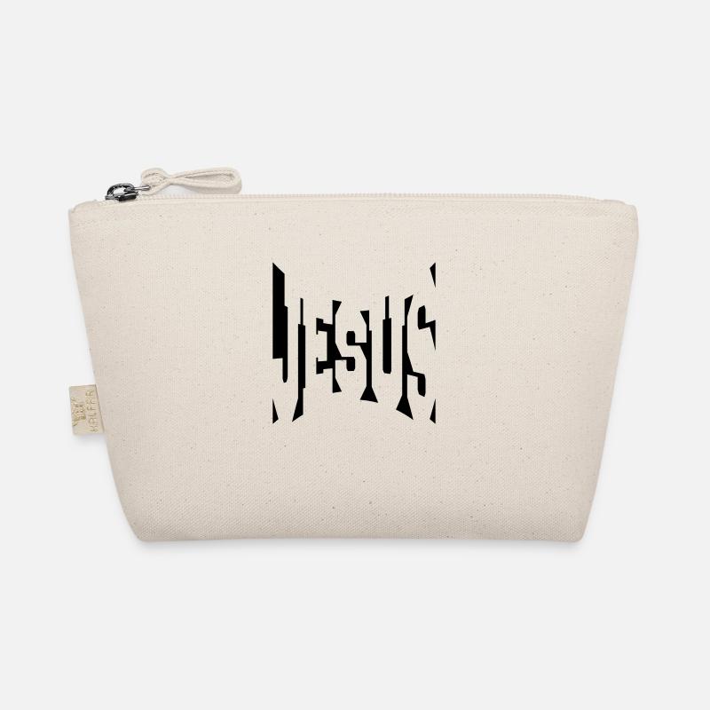 Cool logo design text jesus christ Organic Pouch