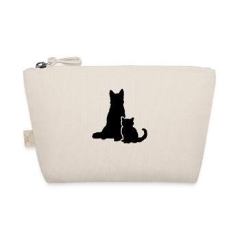 Hund Katze Cat Dog - Bio-Täschchen - Natur - Vorne