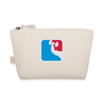 sport arm armor outline hand arm muscles strong wo - Organic Pouch - nature - Front