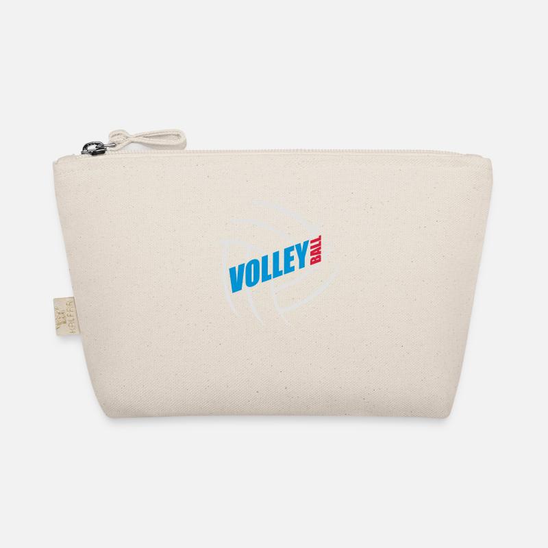 text logo design cool pattern volleyball Organic Pouch