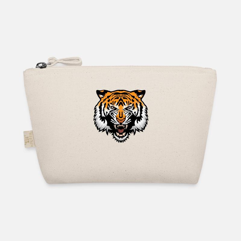 Tigerkopf wildes Tier - Bio-Täschchen - Natur