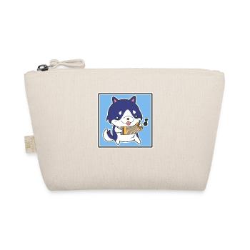 Dog with accordion - Organic Pouch - nature - Front