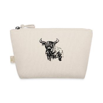 scottish highlander ink drawing - Organic Pouch - nature - Front