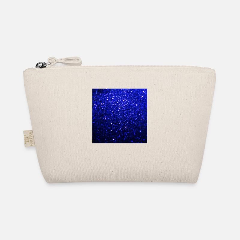 Sparkling Dark Blue Glitter Organic Pouch