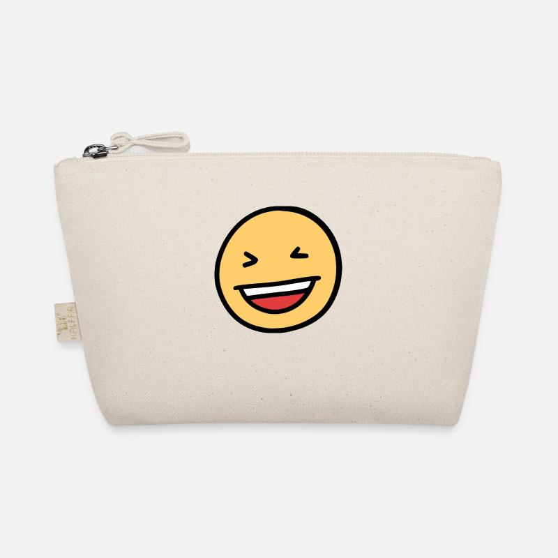 Lustige lachende Gesicht Emoji - Bio-Täschchen - Natur