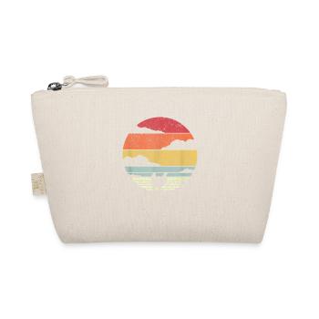 Huhn Sunset Vintage Witziges Retro Style - Bio-Täschchen - Natur - Vorne