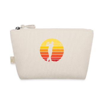 golf and golfer in front of a sports sunset - Organic Pouch - nature - Front