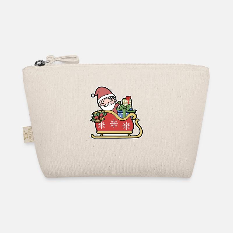 Weihnachtsmann im Schlitten Bio-Täschchen