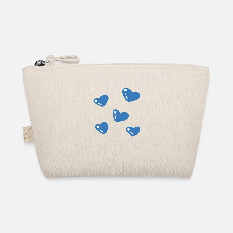 blue hearts - Organic Pouch - nature