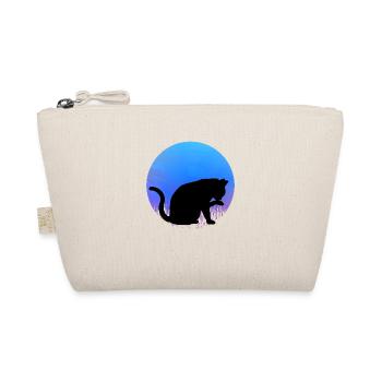 Cute cat, black cat as silhouette - Organic Pouch - nature - Front