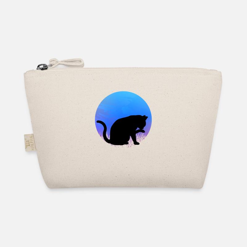 Chat mignon, chat noir comme silhouette Trousse biologique