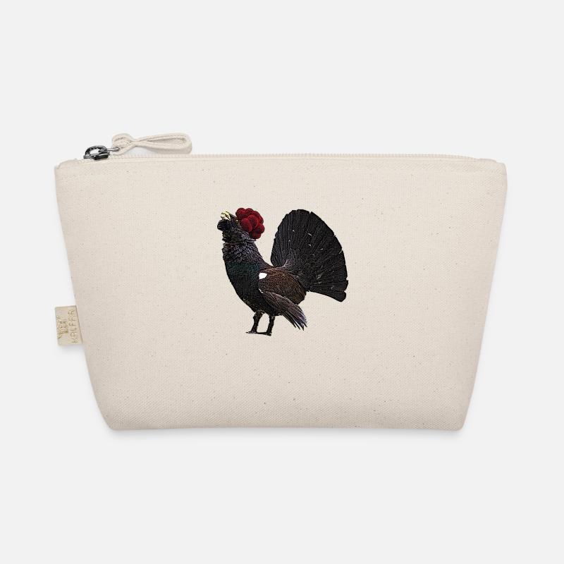 Auerhahn mit Schwarzwälder Bollenhut Bio-Täschchen