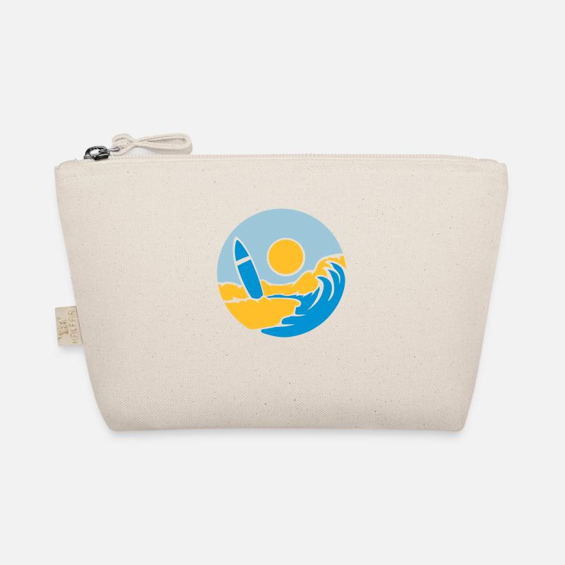 Kreis Strand Surfbrett - Bio-Täschchen - Natur