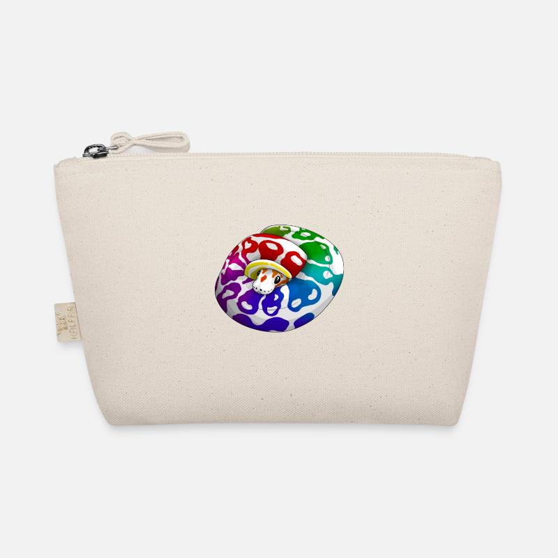 Baby snake with rainbow - Organic Pouch - nature