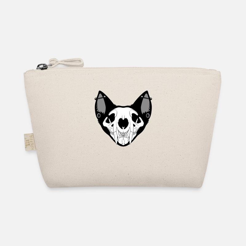 Cat Skull - Bio-Täschchen - Natur