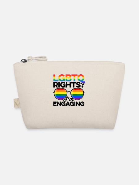 Lgbtq Rights I'm Engaging Lesbian Love Rainbow Gay - Bio-Täschchen - Natur - Vorne