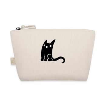Black little cute cat - Organic Pouch - nature - Front