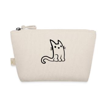Little cute sitting cat - Organic Pouch - nature - Front
