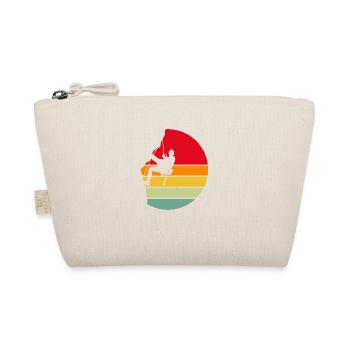 climber gift climbing block mountaineering mountain - Organic Pouch - nature - Front