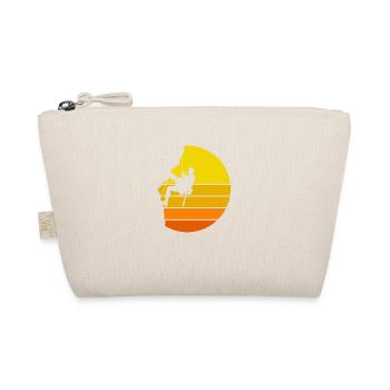 climbing gift idea mountaineer climber boulder - Organic Pouch - nature - Front
