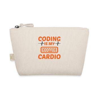 Coding Is My Cardio Programming Coder Computer Gee - Bio-Täschchen - Natur - Vorne