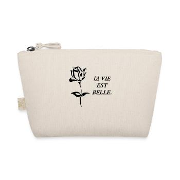 T-shirt la vie est belle - Trousse biologique - nature - Devant