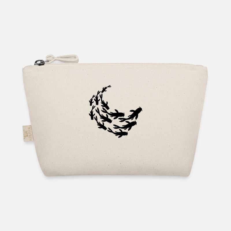 School Silhouette Koi Fish Organic Pouch