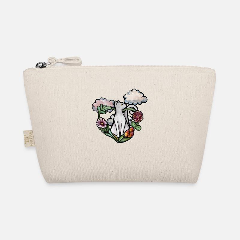 Weiße Katze Bio-Täschchen