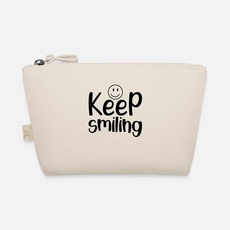Keep smiling - positive quote Organic Pouch