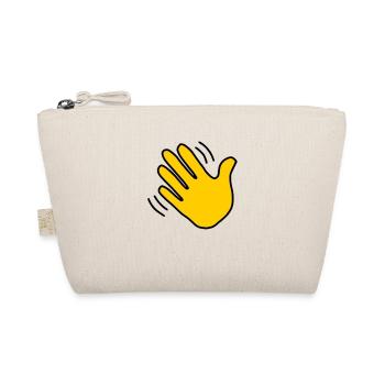 Emoji Hand Waving Sketch Color - Organic Pouch - nature - Front