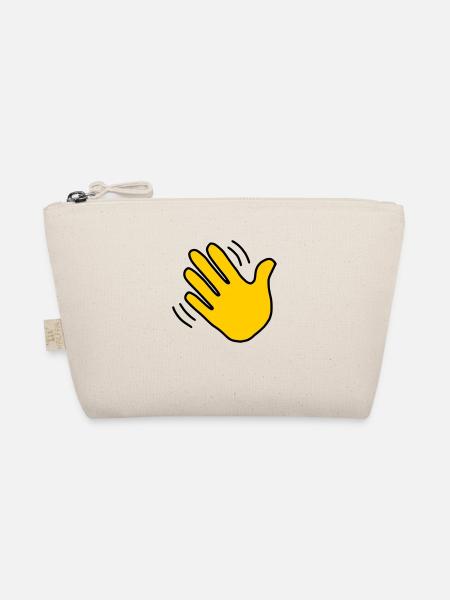 Emoji Main Agitant La couleur de l’esquisse - Trousse biologique - nature - Devant