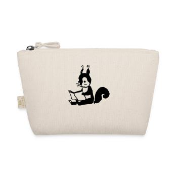Écureuil lit le livre Illustration Cadeau - Trousse biologique - nature - Devant
