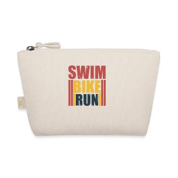 Triathlon Schwimmen Laufen Radfahren Sport - Bio-Täschchen - Natur - Vorne
