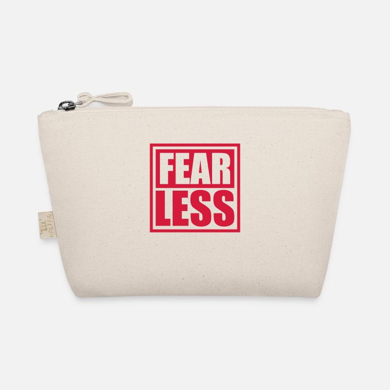 fearless Text Quote Design Organic Pouch