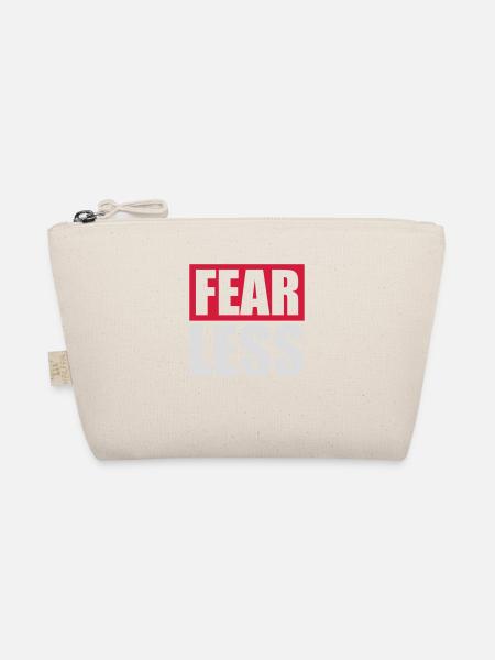fearless Text Quote Design - Organic Pouch - nature - Front