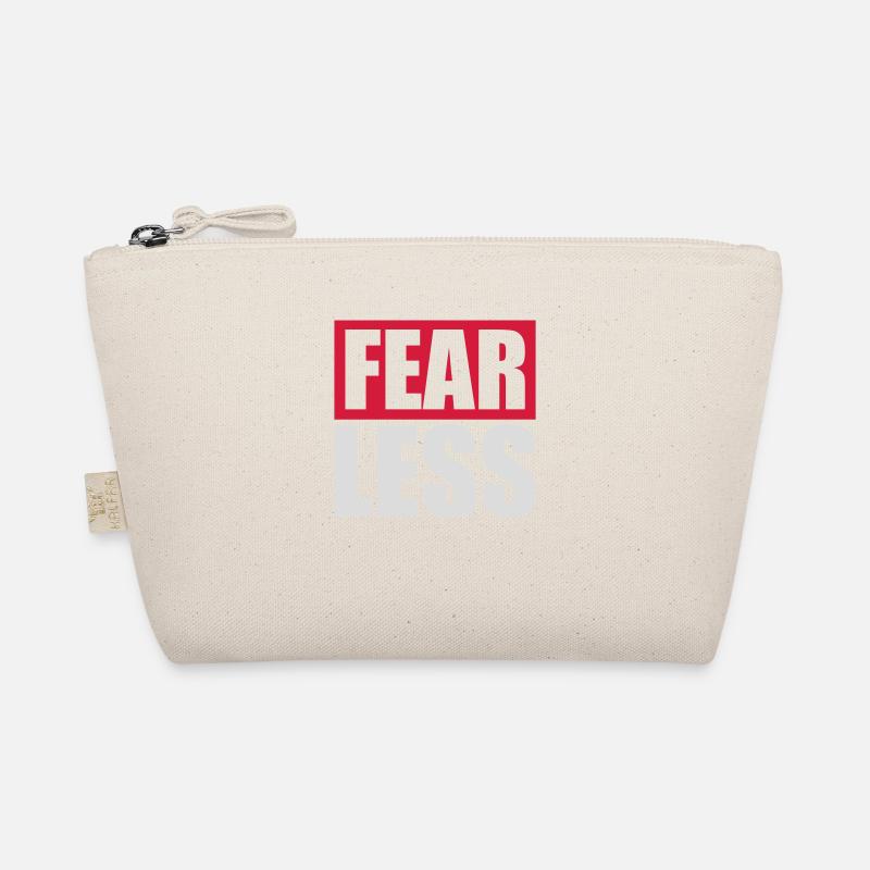 fearless Text Quote Design Organic Pouch
