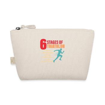 6 Stages Of Triathlon Swim Cycle Run - Bio-Täschchen - Natur - Vorne