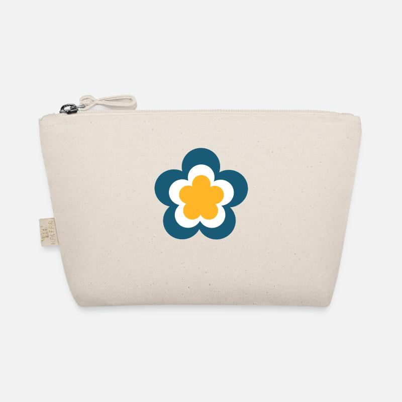 70er Jahre Blume Muster grün, Fasching, Karneval - Bio-Täschchen - Natur