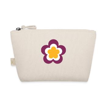70s Flower Pattern Retro Hippie Festival - Organic Pouch - nature - Front
