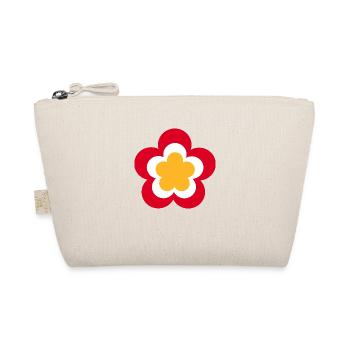 70s Flower Pattern Red - Organic Pouch - nature - Front
