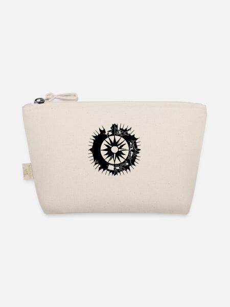 Sun Moon Mosaic Astrology Symbol Vector 2 - Organic Pouch - nature - Front