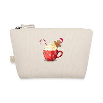 Weihnachtliche Schokotasse - Bio-Täschchen - Natur - Vorne