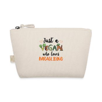 Just A Vegan Who Loves Paragliding Paraglider Para - Bio-Täschchen - Natur - Vorne