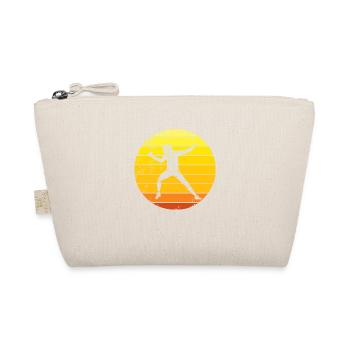 Fencing épée fencing retro sunset fencer - Organic Pouch - nature - Front
