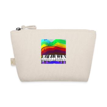 Piano auf Regenbogen - Musik - Bio-Täschchen - Natur - Vorne