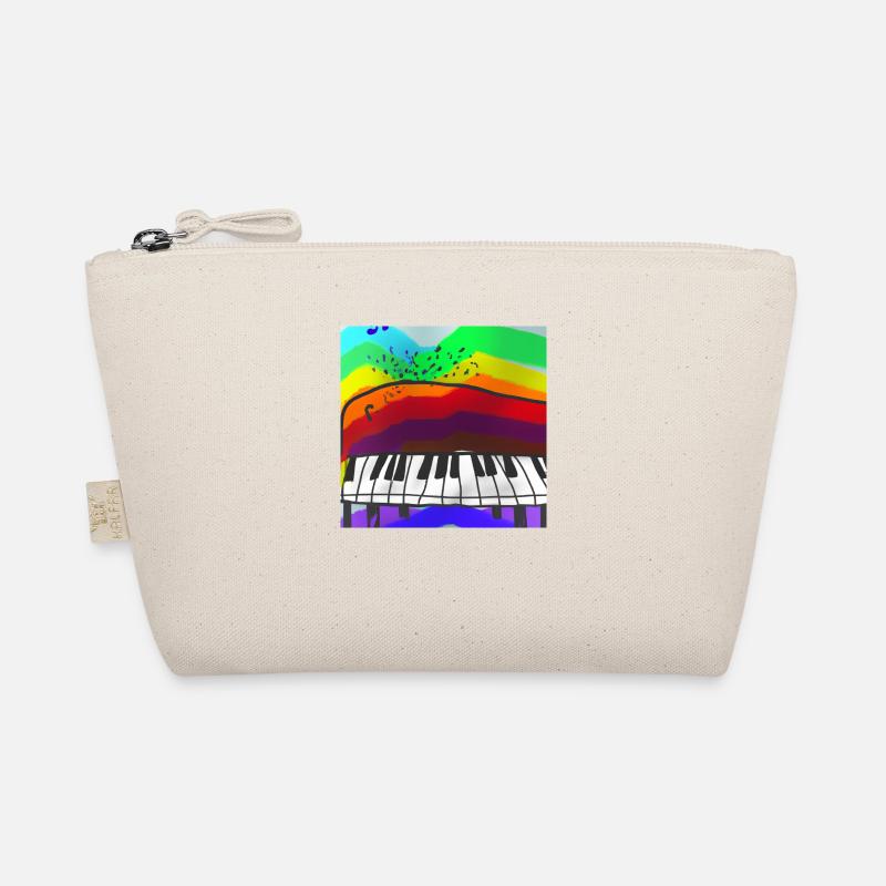 Piano auf Regenbogen - Musik - Bio-Täschchen - Natur