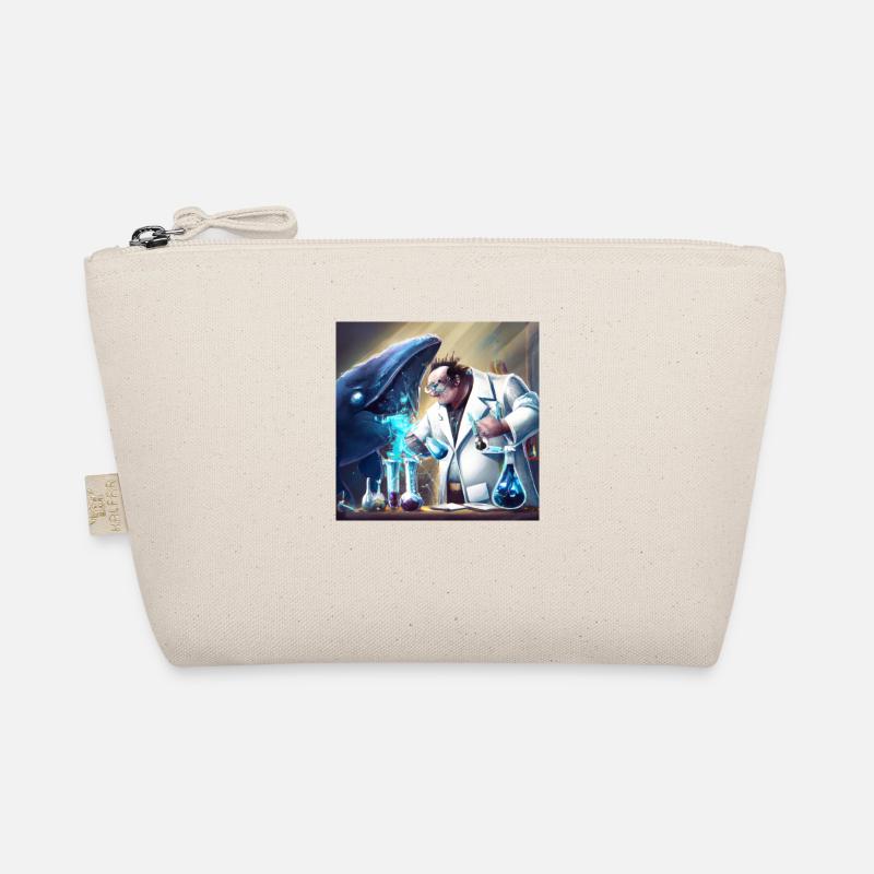 Mad scientist experimenting on a whale Organic Pouch