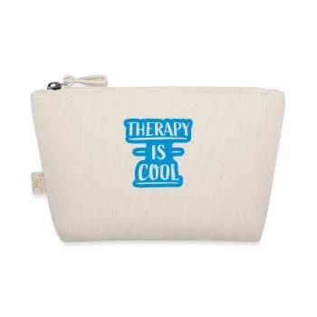 therapy is cool Quote - Organic Pouch - nature - Front