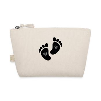 Babyfüße mit Schnuller Design - süße Geschenkidee - Bio-Täschchen - Natur - Vorne