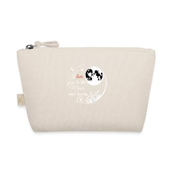 love you to the moon cadeau saint couple - Trousse biologique - nature - Devant